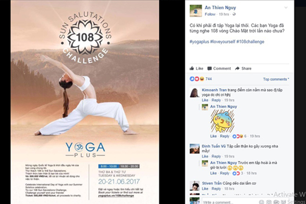 Sao Việt đồng loạt hưởng ứng “Thử thách 108 vòng Chào Mặt Trời”